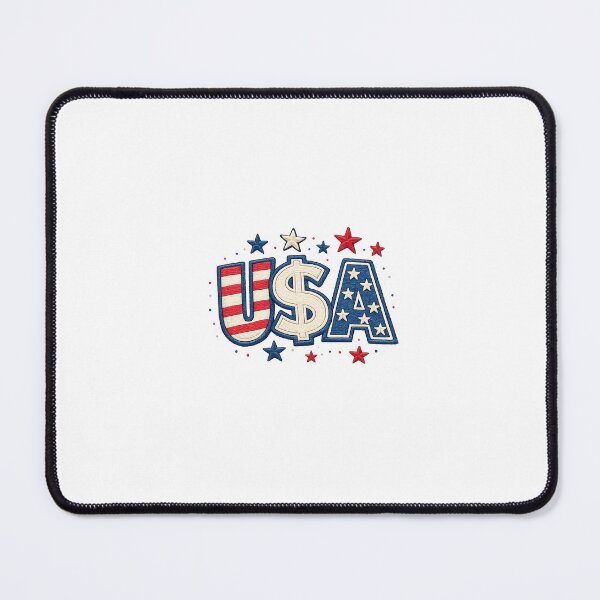 Item preview, USA Patriotic and Embroidery Design, USA Letter Embroidery Pattern, USA 2026 POD designed and sold by AZ Atelier.