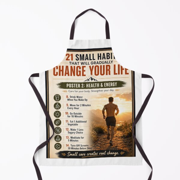 Item preview, 21 Small Habits Poster 2: Health & Energy designed and sold by Living Life Well (Takes Practice).