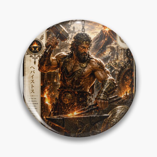 Item preview, Hephaestus – God of Fire & Forge | Greek Gods Collection #08 | Divine Blacksmith | Greek Mythology Fantasy Art | Slay The Time designed and sold by SLAYTHESPACE.