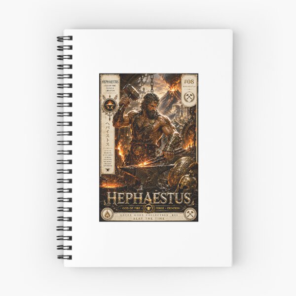 Item preview, Hephaestus – God of Fire & Forge | Greek Gods Collection #08 | Divine Blacksmith | Greek Mythology Fantasy Art | Slay The Time designed and sold by SLAYTHESPACE.