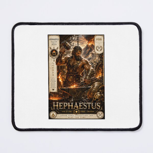 Item preview, Hephaestus – God of Fire & Forge | Greek Gods Collection #08 | Divine Blacksmith | Greek Mythology Fantasy Art | Slay The Time designed and sold by SLAYTHESPACE.