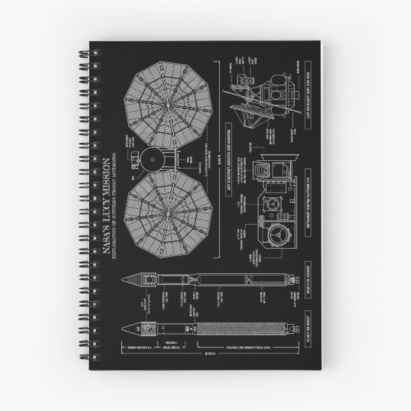 Item preview, LUCY Mission. NASA Space Probe (White Stencil-No Background) designed and sold by BGALAXY.