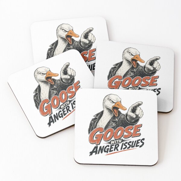 Item preview, Goose With Anger Issues Funny Angry Goose Retro Graphic T-Shirt designed and sold by Ashley critters.
