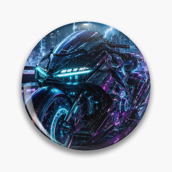 Item preview, Cyberstorm Neon Motorcycle designed and sold by Gold&pixels.