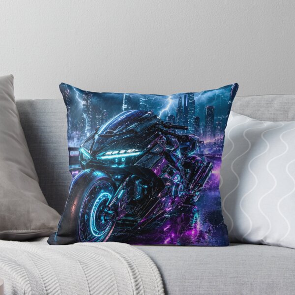 Item preview, Cyberstorm Neon Motorcycle designed and sold by Gold&pixels.