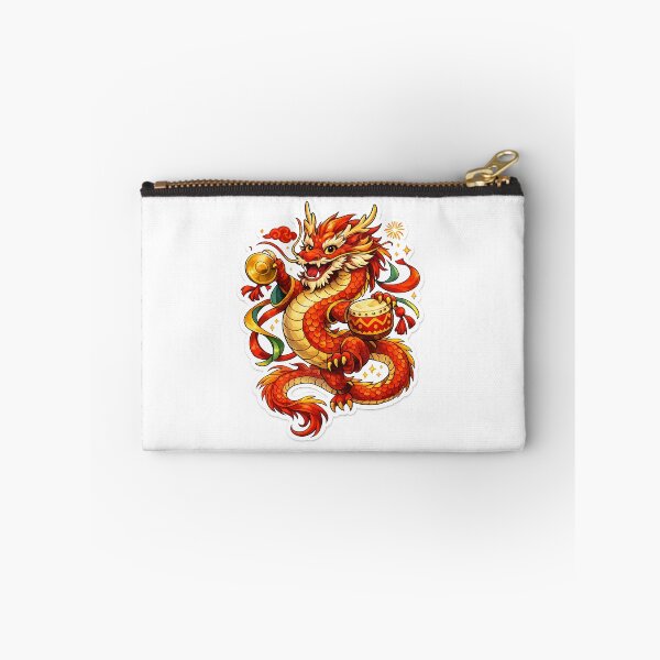Item preview, China dragon dance festival colourful on white background  designed and sold by wallartofmio.