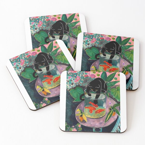 Item preview, matisse's goldfish and a cat designed and sold by PurrfectHome.