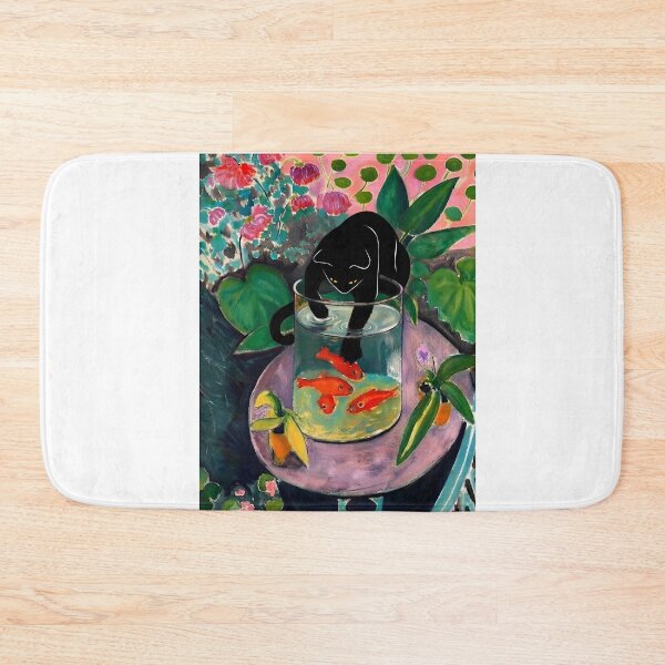 Item preview, matisse's goldfish and a cat designed and sold by PurrfectHome.