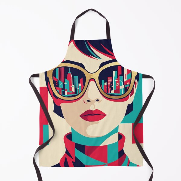 Item preview, Sophisticated Urban Woman Wearing Golden Sunglasses City Reflection designed and sold by Pride Emblem Prints.