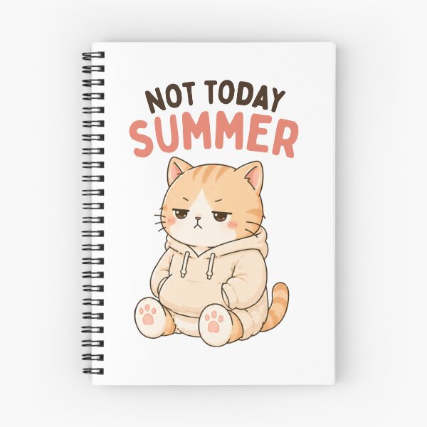 Item preview, Not Today Summer Cat | Cute Kawaii Aesthetic | Introvert Mood Design designed and sold by The Mood Index.