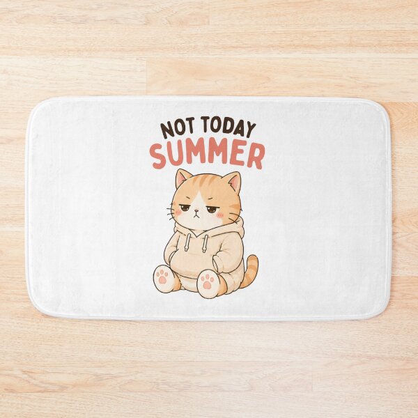 Item preview, Not Today Summer Cat | Cute Kawaii Aesthetic | Introvert Mood Design designed and sold by The Mood Index.