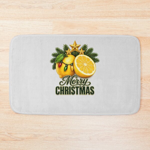 Item preview, Elegant Lemon Christmas Typography designed and sold by annenambiro.