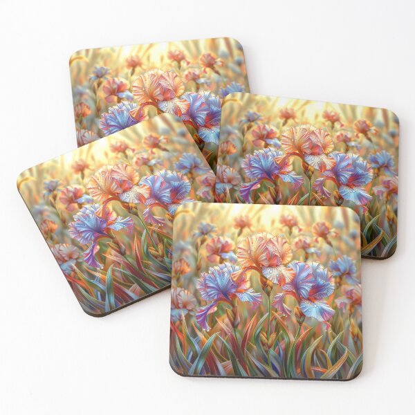 Item preview, Iris Flowers Field with Rain Drops designed and sold by MargaretWiktor.