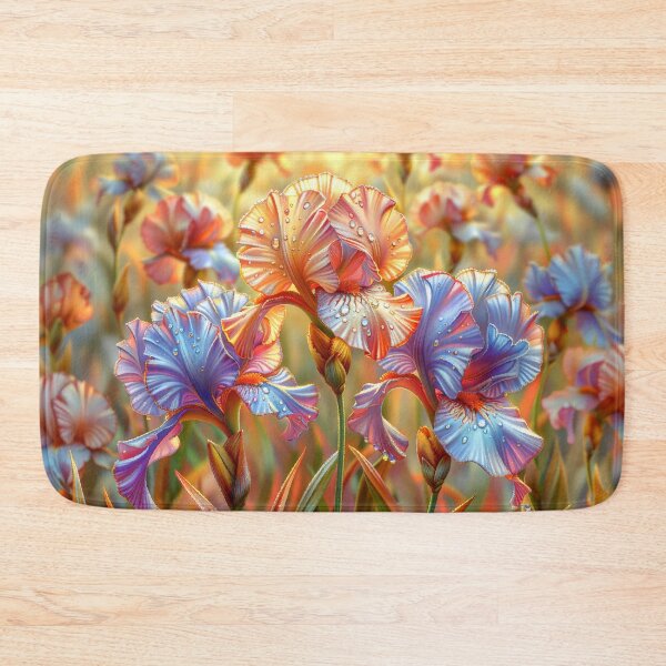 Item preview, Iris Flowers Field with Rain Drops designed and sold by MargaretWiktor.