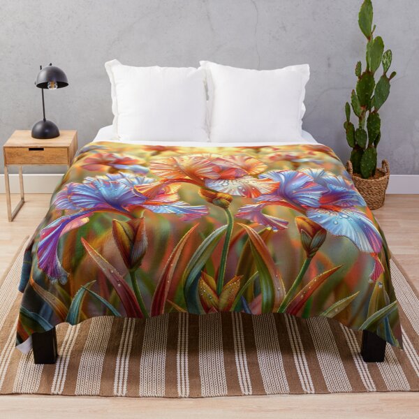 Item preview, Iris Flowers Field with Rain Drops designed and sold by MargaretWiktor.