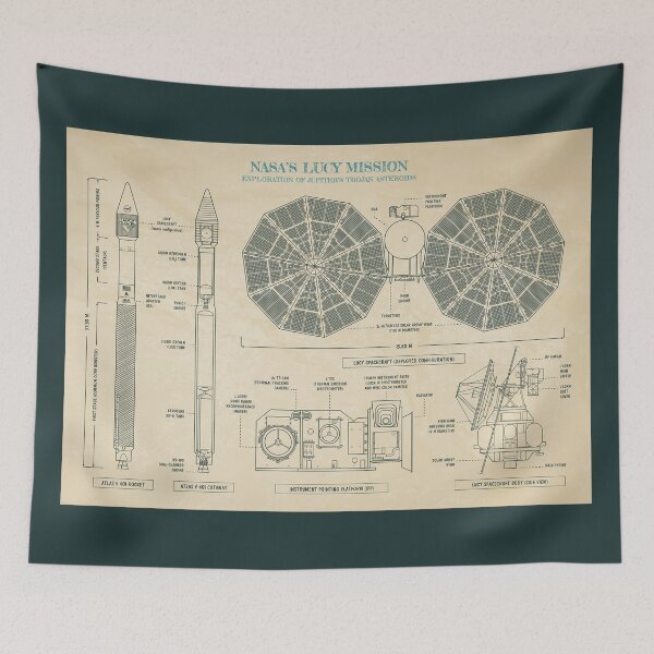 Item preview, LUCY Mission. NASA Space Probe (Parchment) designed and sold by BGALAXY.