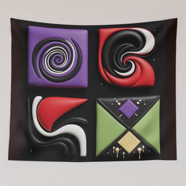 Item preview, shape language C colorful geometric abstract design designed and sold by SmashingDeals.
