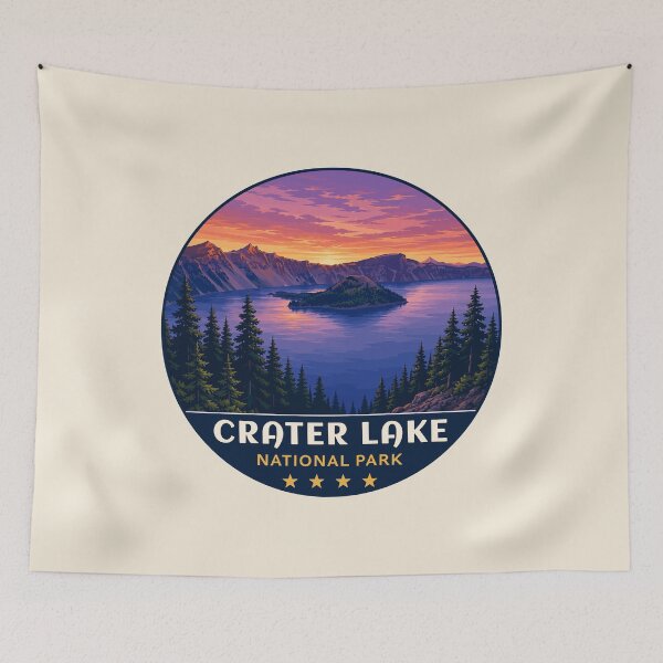 Item preview, Crater Lake National Park Orego Retro Design designed and sold by Gideon Emmerich.