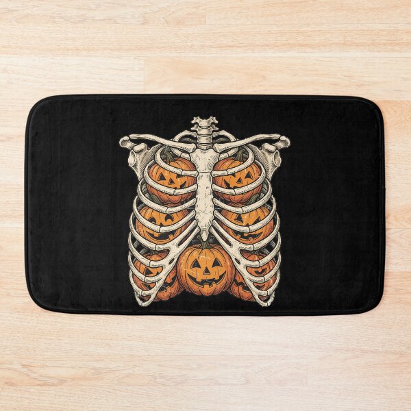 Item preview, Vintage Halloween Skeleton Pumpkin | Spooky Rib Cage Art designed and sold by MaTTCreatsMore.