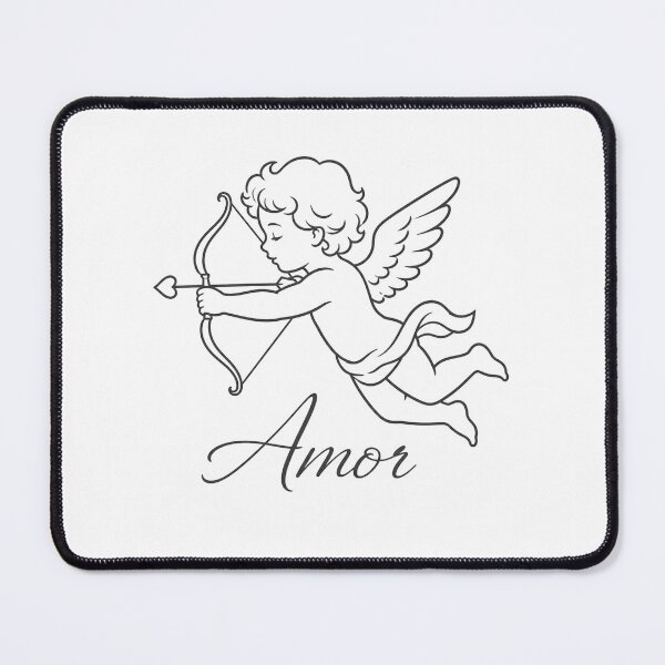 Item preview, Cupid Angel with Bow | Minimalist Amor Line Art Design designed and sold by CalmMandala.