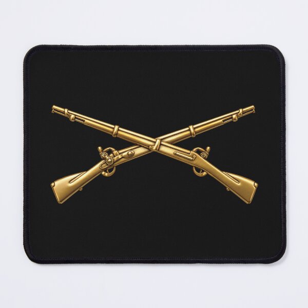 Item preview, Army - Infantry Branch Insignia - no text - Gold - 3D - Enhanced designed and sold by Military Insignia Products.