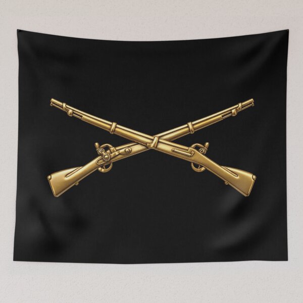 Item preview, Army - Infantry Branch Insignia - no text - Gold - 3D - Enhanced designed and sold by Military Insignia Products.