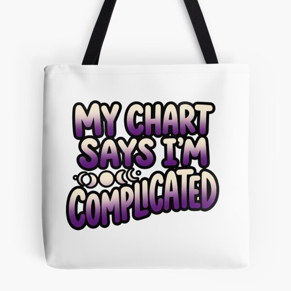 Item preview, My Chart Says I'm Complicated Funny Astrology Quote designed and sold by StickVerse by Owais.