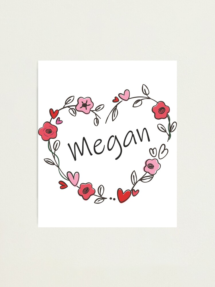 arte del nombre de megan