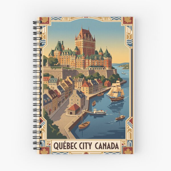 Item preview, Quebec City Canada Vintage Travel Poster designed and sold by Bomax121.