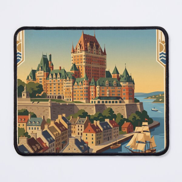 Item preview, Quebec City Canada Vintage Travel Poster designed and sold by Bomax121.