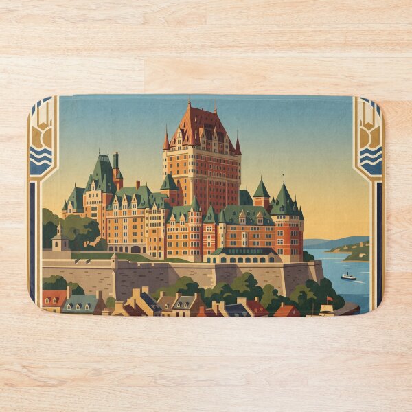 Item preview, Quebec City Canada Vintage Travel Poster designed and sold by Bomax121.