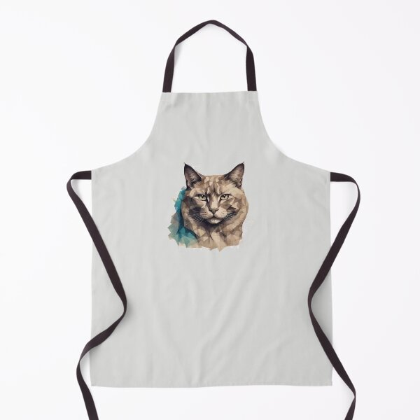 Item preview, Geometric Cat Portrait - Modern Pet Art designed and sold by Tklezardesigns.