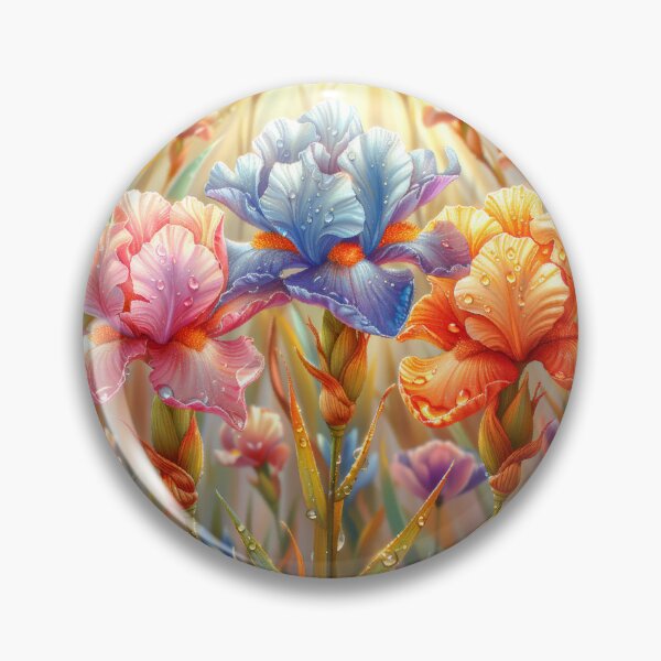 Item preview, Iris Meadow with Dew Drops Art designed and sold by MargaretWiktor.