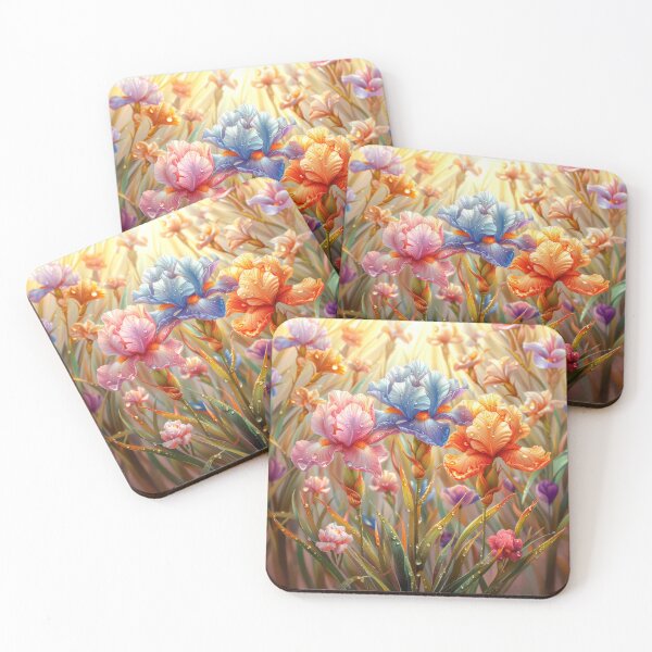 Item preview, Iris Meadow with Dew Drops Art designed and sold by MargaretWiktor.