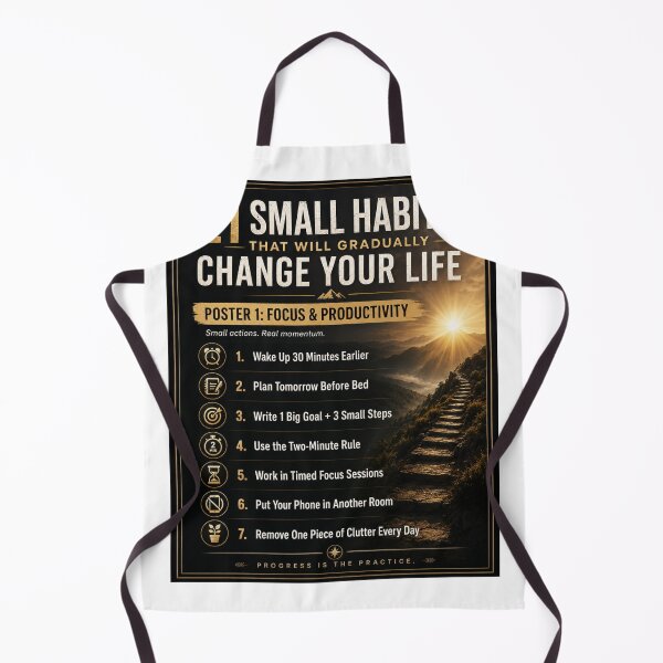 Item preview, 21 Small Habits Poster 1: Focus & Productivity designed and sold by Living Life Well (Takes Practice).