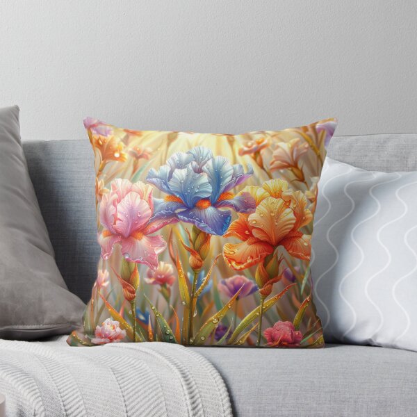 Item preview, Iris Meadow with Dew Drops Art designed and sold by MargaretWiktor.