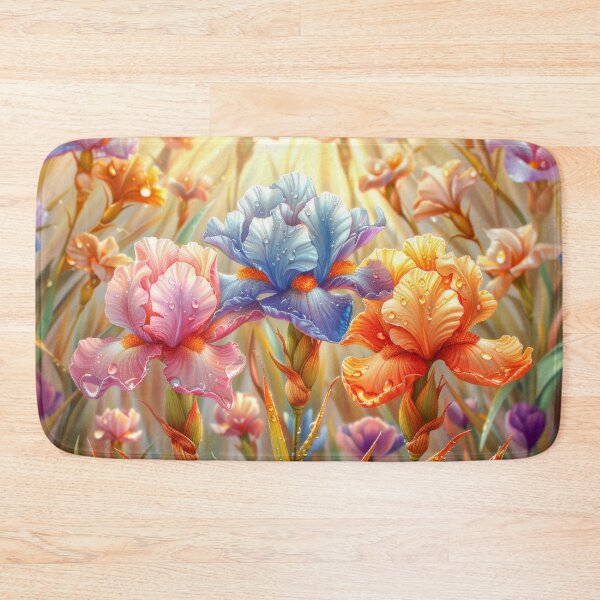 Item preview, Iris Meadow with Dew Drops Art designed and sold by MargaretWiktor.