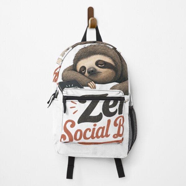 Item preview, Zero Social Battery Funny Sloth Retro Graphic T-Shirt designed and sold by Ashley critters.