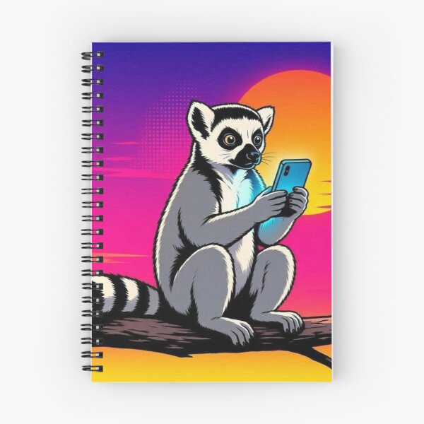 Item preview, Sunset Lemur – Tech Meets Nature Art designed and sold by Dogandesighn.