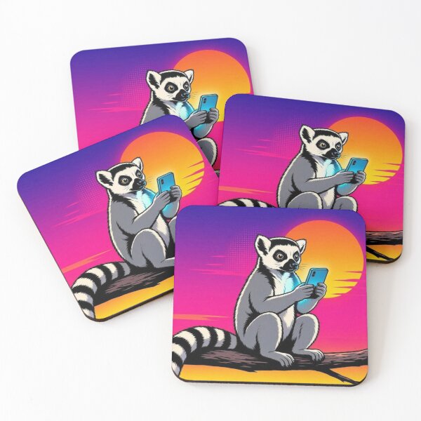 Item preview, Sunset Lemur – Tech Meets Nature Art designed and sold by Dogandesighn.