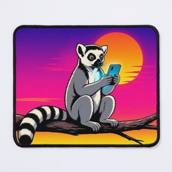 Item preview, Sunset Lemur – Tech Meets Nature Art designed and sold by Dogandesighn.