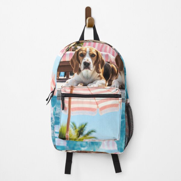 Item preview, Funny Beagle Pool Party Summer Vacation Aesthetic Cute Dog Photography Retro Holiday Style Beach Lover Gift designed and sold by Kzara Visual.