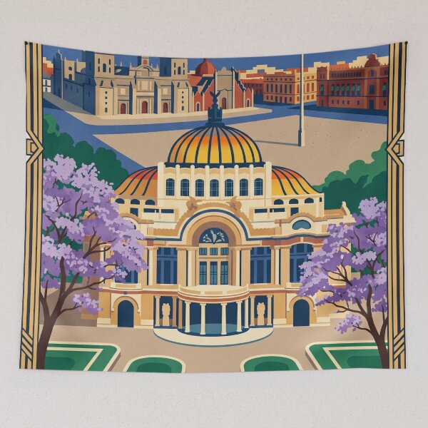 Item preview, Mexico City Mexico Vintage Travel Poster designed and sold by Bomax121.