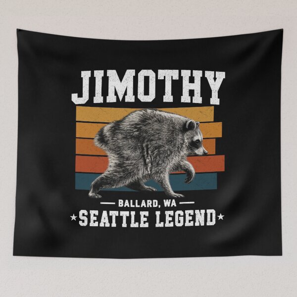 Item preview, Jimothy Seattle Legend Raccoon From Ballard With Attitude designed and sold by FreshVibe Prints.