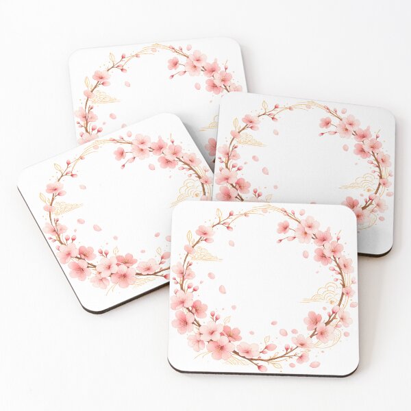 Item preview, Elegant Sakura Wreath – Japanese Cherry Blossom Circle designed and sold by ichiyori.