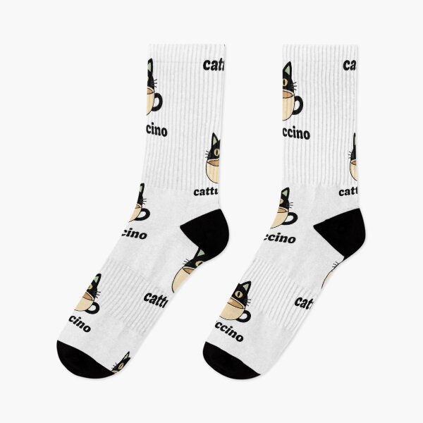 Item preview, Cattuccino Black Cat Coffee Pun designed and sold by GoofyShopp.