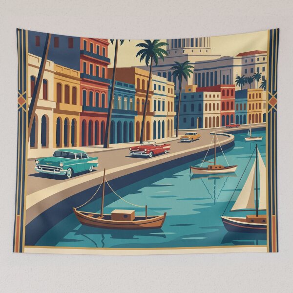 Item preview, Havana Cuba Vintage Travel Poster designed and sold by Bomax121.