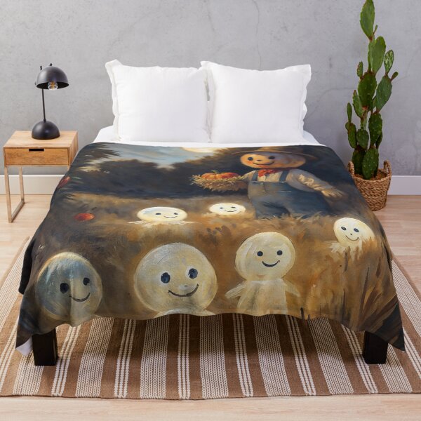 Item preview, Cute Field Ghosts Halloween Pumpkin Harvest Full Moon Artwork designed and sold by DarkHolyQueen.