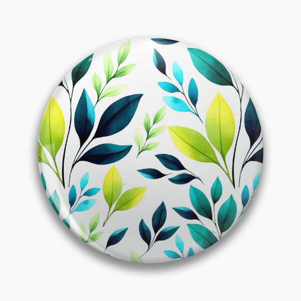 Item preview, Tropical Teal and Lime Leaves Pattern designed and sold by DreamyLayer.