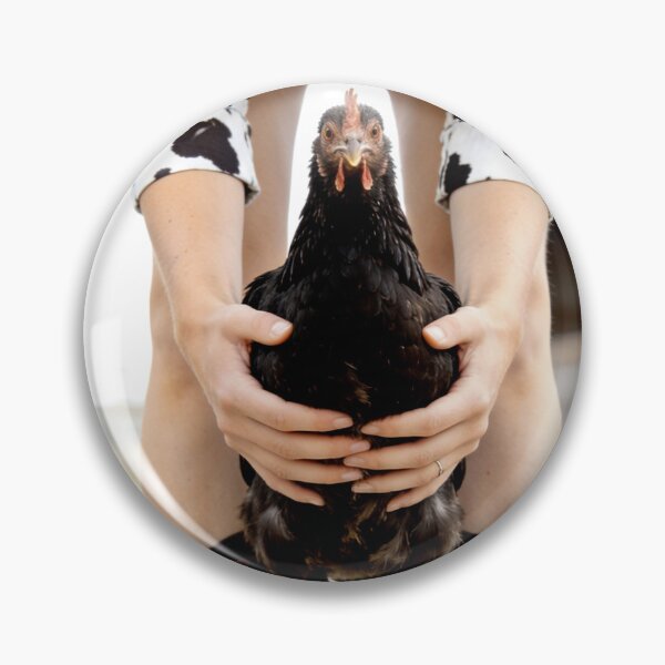 Item preview, Funny Chicken Photography Farm Life Cowgirl Style Country Humor Black Hen Portrait Rustic Animal Lover Gift designed and sold by Kzara Visual.